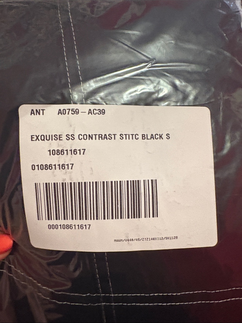 EXQUISE CONTRAST STITCH MINI DRESS IN BLACK - Picture 8 of 9